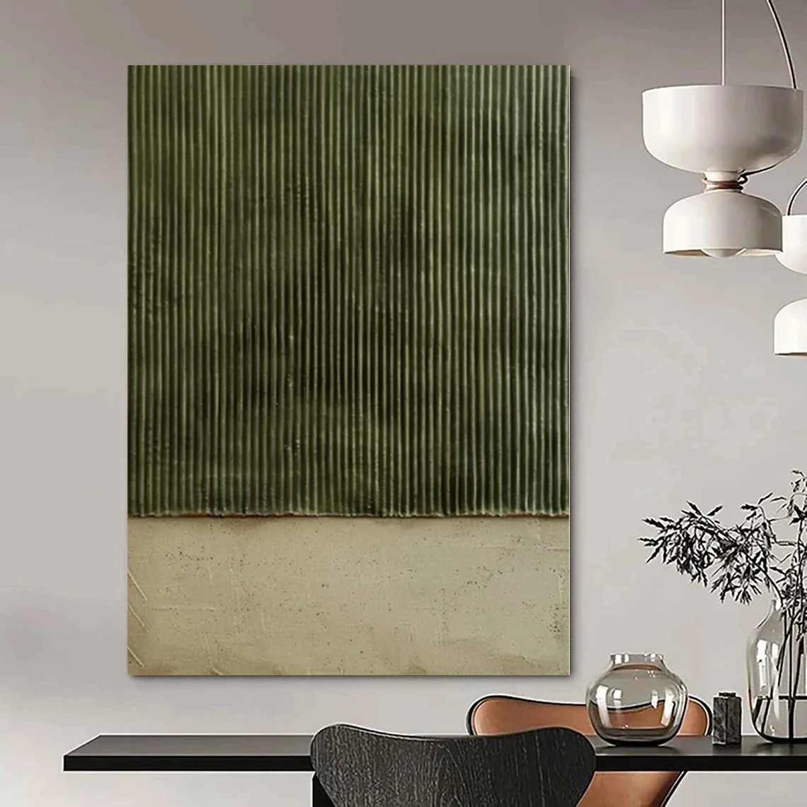 Big Woodland Office - handmade textured painting for entryway